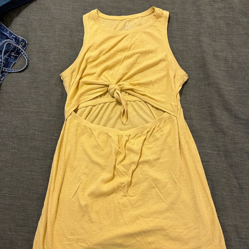 Aerie Yellow Ribbed Top